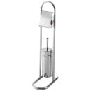 Стойка напольная металлическая с держателем для бумаги и ершиком,цвет хром.Bisk.Niagara арт. 02476           (02476) 