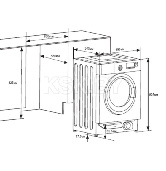 Стиральная машина встраиваемая MAUNFELD MBWM148S (КА-00013390) 