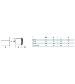 Вентилятор CATA E-100 GST GLASS SILVER TIMER