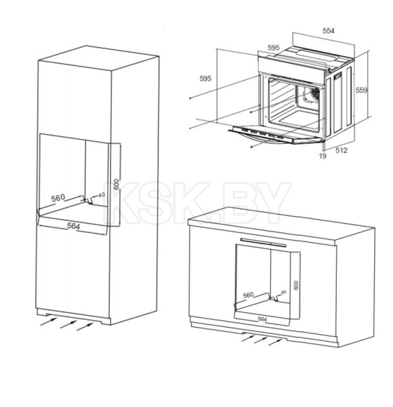 Духовой шкаф электрический MAUNFELD EOEC.564B (КА-00015446) 