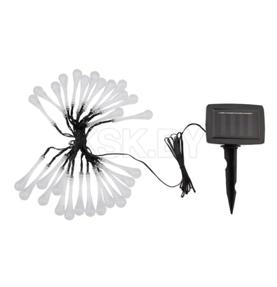 Каскад Сталактит LED 5 м с выносной солнечной панелью 2м IP65 LAMPER (602-239) 