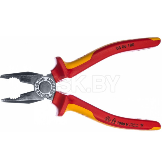 Плоскогубцы 180мм комбинированные хромированные Knipex (0306180)