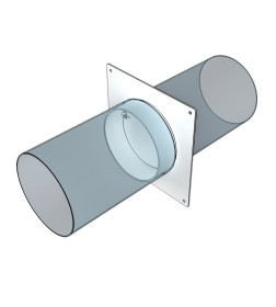 Накладка настенная 165x165/125мм c соединителем и обратным клапаном ЭРА