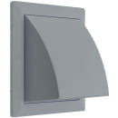 Вентрешётка 170х170мм d125мм фасадная с обратным клапаном и фланцем серая Storm (KF-1717-F125GR) 