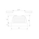 Светильник встраиваемый 3W СД прозрачный 15268/LED (a056018) 