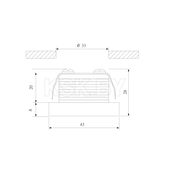 Светильник встраиваемый 3W СД прозрачный 15268/LED (a056018) 