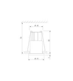 Светильник встраиваемый 3W BK черный 15269/LED