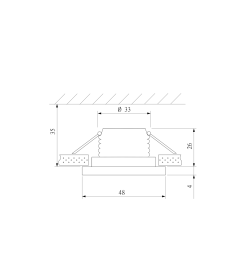 Светильник встраиваемый 3W WH белый 15270/LED