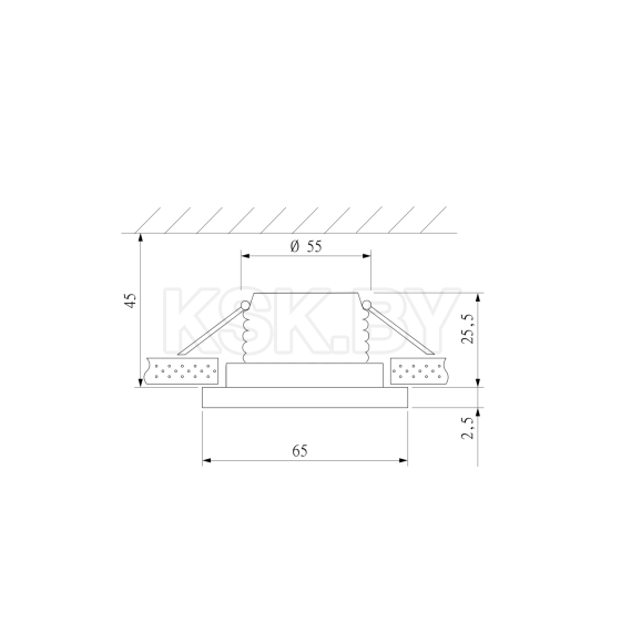 Светильник встраиваемый 5W 4200K BK черный 15272/LED (a056031) 