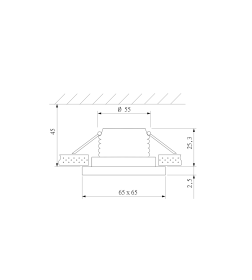 Светильник встраиваемый 5W 4200K BK черный 15273/LED