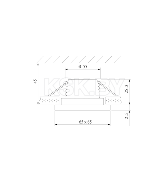 Светильник встраиваемый 5W 4200K BK черный 15273/LED (a056033) 