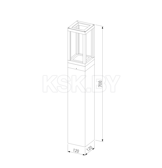 Светильник садово-парковый серый 1529 TECHNO LED (a051860) 