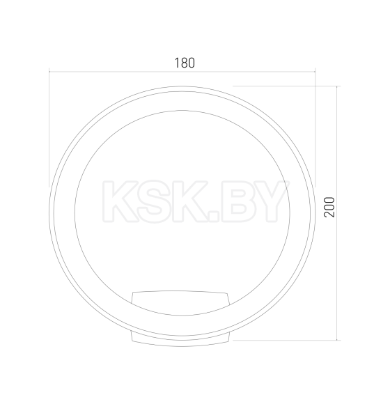 Светильник садово-парковый со светодиодами Ring чёрный 1710 TECHNO LED (a054933) 