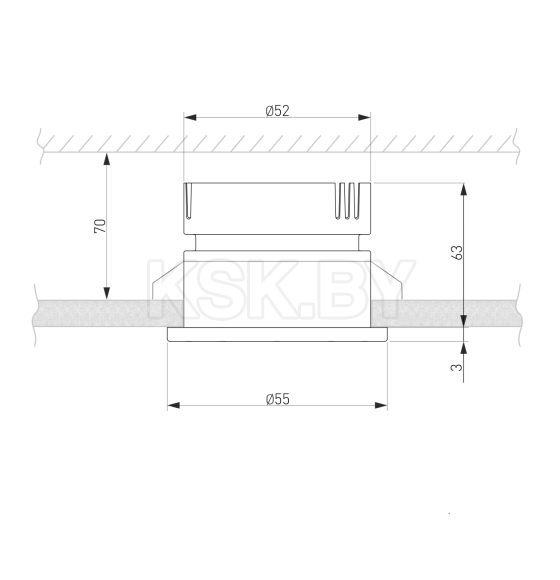 Светильник встраиваемый 7W 4200K WH/SL белый/серебро 25023/LED (a056772) 