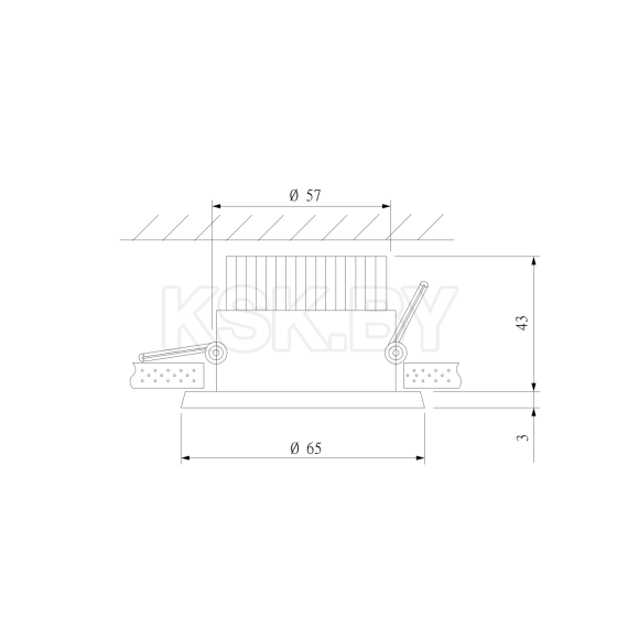 Светильник встраиваемый 7W 4200K WH белый 25024/LED (a056773) 