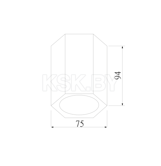 Светильник накладной черный матовый 25037/LED (a055859) 