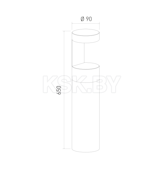 Светильник садово-парковый со светодиодами 1640 TECHNO LED Nimbus чёрный 35126/F (a055641) 