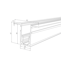 Шинопровод встраиваемый Slim Magnetic(черный) 85087/00 (2м)