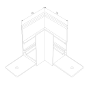 Коннектор угловой для накладного шинопровода Slim Magnetic 85090/00 (a057205) 