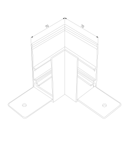Коннектор угловой для накладного шинопровода Slim Magnetic 85090/00