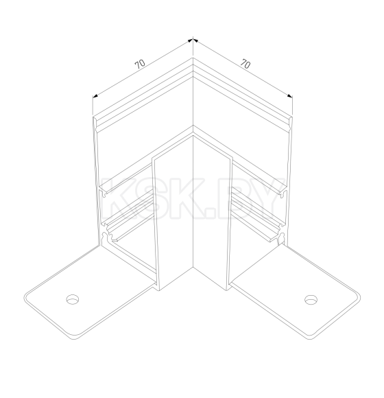 Коннектор угловой для накладного шинопровода Slim Magnetic 85090/00 (a057205) 