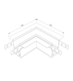 Коннектор угловой для встраиваемого шинопровода Slim Magnetic 85092/00