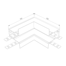 Коннектор угловой внутренний для встраиваемого шинопровода Slim Magnetic 85093/00 (a057208) 