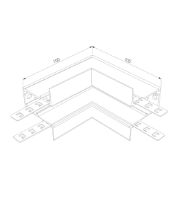 Коннектор угловой внутренний для встраиваемого шинопровода Slim Magnetic 85093/00