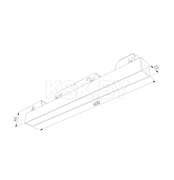 Трековый светильник Slim Magnetic L02 20W 4200K (черный) 85002/01 (a057190) 