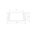 Накладной алюминиевый профиль для LED ленты (под ленту до 11mm) LL-2-ALP006 (a041811) 