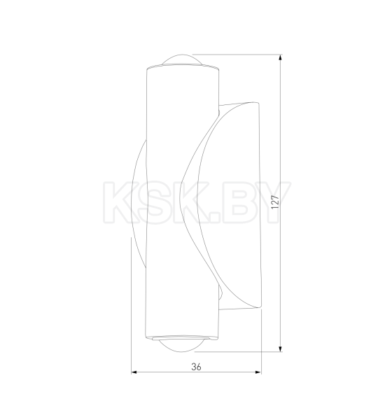 Светильник настенный светодиодный Steel LED чёрный/сталь 40109/LED (a055629) 