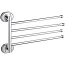 Вешалка для полотенец металлическая,прямоугольная,четверная,поворотная.цвет хром. РМС.арт.A1026 (A1026) 