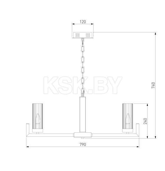 Светильник подвесной / серебро 60133/8 (a057760) 