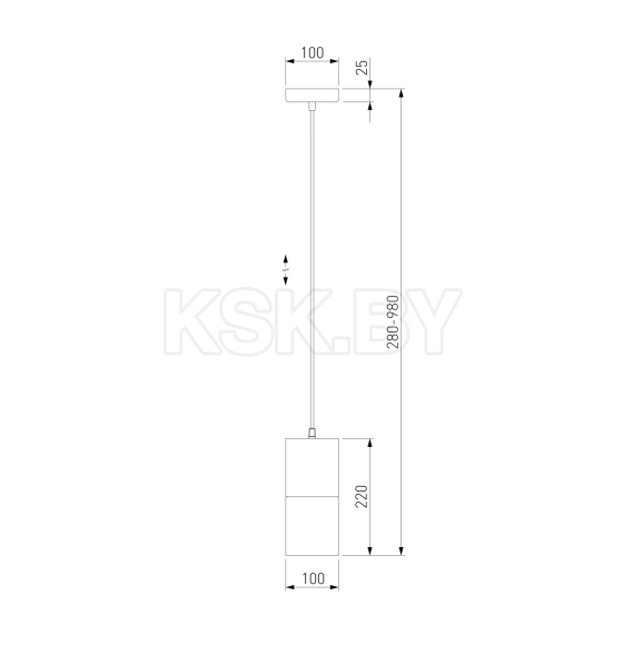 Светильник подвесной / серебро 50233/1 (a058500) 