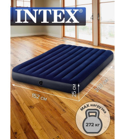 Матрас надувной Intex Classic Downy Airbed Fiber-Tech 152х203х25см, 64759