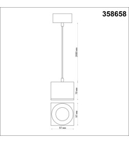 Светильник накладной светодиодный IP20 LED 4000К 12W 220V PATERA OVER NT21 147 черный (провод 2м)