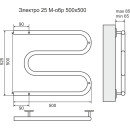 Полотенцесушитель М-обр 25ПС3 26,9 электро 500х525 (4620768883910) 