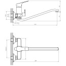 Смеситель для ванны Rossinka Silvermix RS29-34  (RS29-34) 