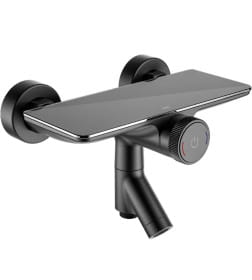 Смеситель для ванны с управлением Push Control, черный матовый, Shelfy, IDDIS, SHEBLBTi02WA