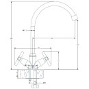 Смеситель Esko Side для кухни, SID 519 (SID 519) 