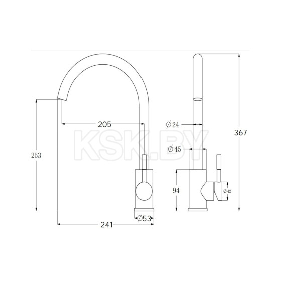 Смеситель Esko Beige для кухни, K 45 (K 45) 