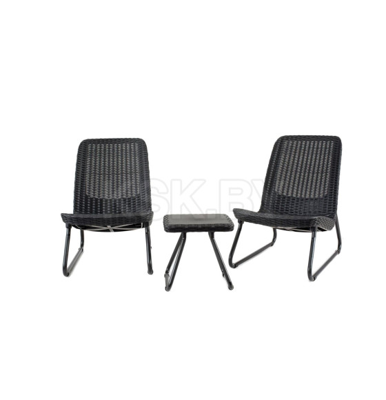 Набор уличной мебели (2 кресла, столик) Rio Patio set, графит (211429) 