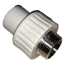 Муфта комбинированная РосТурПласт ПП с наружной резьбой d20х3/4" серая (10943) 