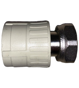 Муфта комбинированная РосТурПласт ПП с накидной гайкой d25х3/4" серая