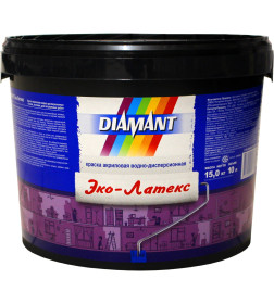 Краска водно-дисперсионная внутренняя "Diamant" Эко-Латекс, 10 л    (15 кг)