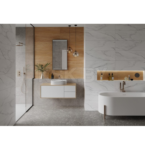 Плитка стена Marble matt white wall 01 300х900 мм., 1 сорт