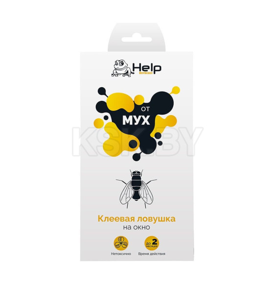 Клеевая оконная ловушка от мух HELP, 2шт 80242 (80242) 