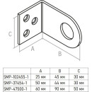 Проушина для замка угловая 60х90х50 (SMP-47500-1) 