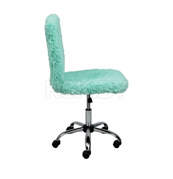 Кресло поворотное FLUFFY, искусственный мех, мятный (86384) 
