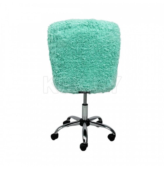 Кресло поворотное FLUFFY, искусственный мех, мятный (86384) 